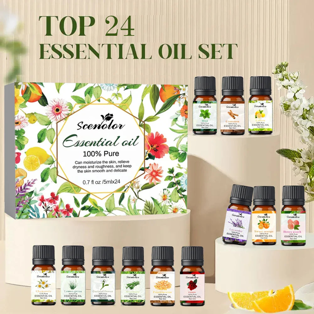 30-piece natural essential oils set – 100% pure therapeutic grade

Essential oils gift set for aromatherapy, massage, and self-care

Compact 10ml plant-based essential oils for home and wellness
