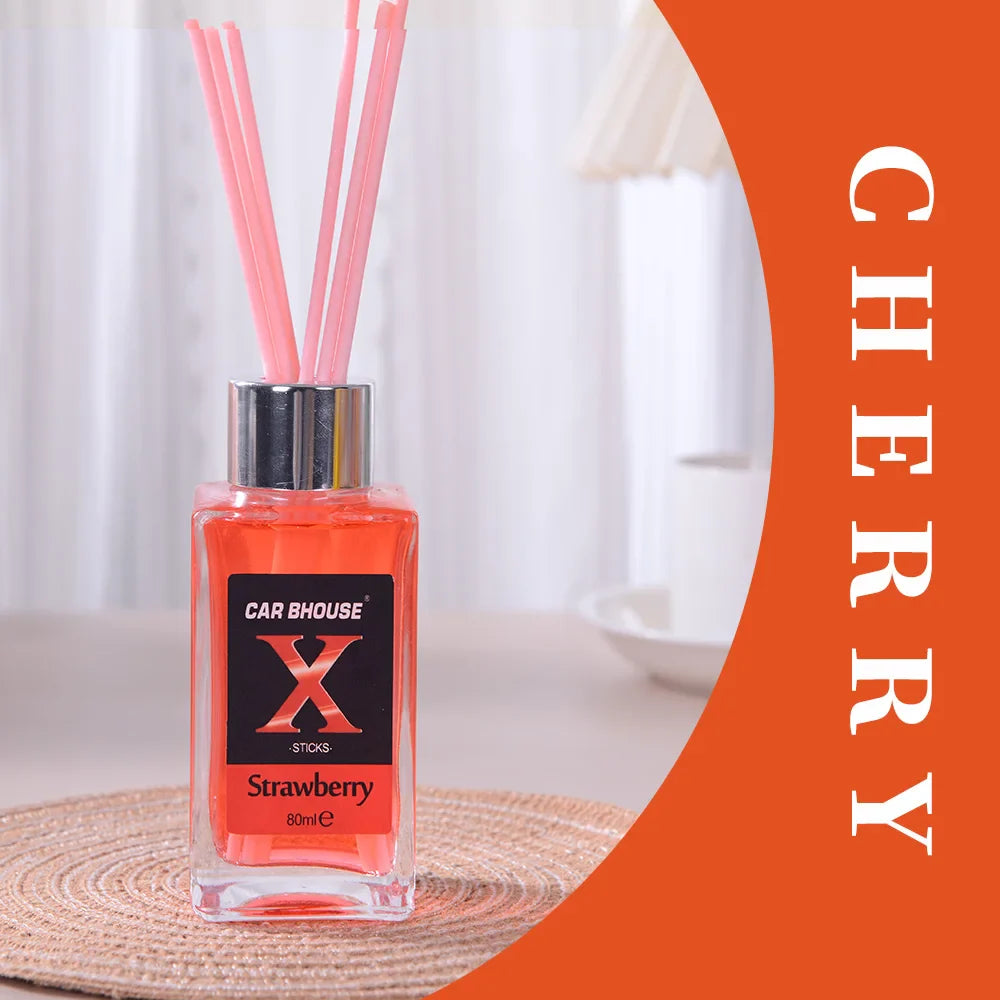 معطر سيارة 80مل، أعواد رتان طبيعية، زيوت عطرية، رائحة منعشة للسيارة، لوحة القيادة، حامل الأكواب، تحسين تجربة القيادة | 80ML Car Aromatherapy Freshener, Natural Rattan Sticks, Essential Oils, Fresh Car Fragrance, Dashboard, Cup Holder, Driving Comfort