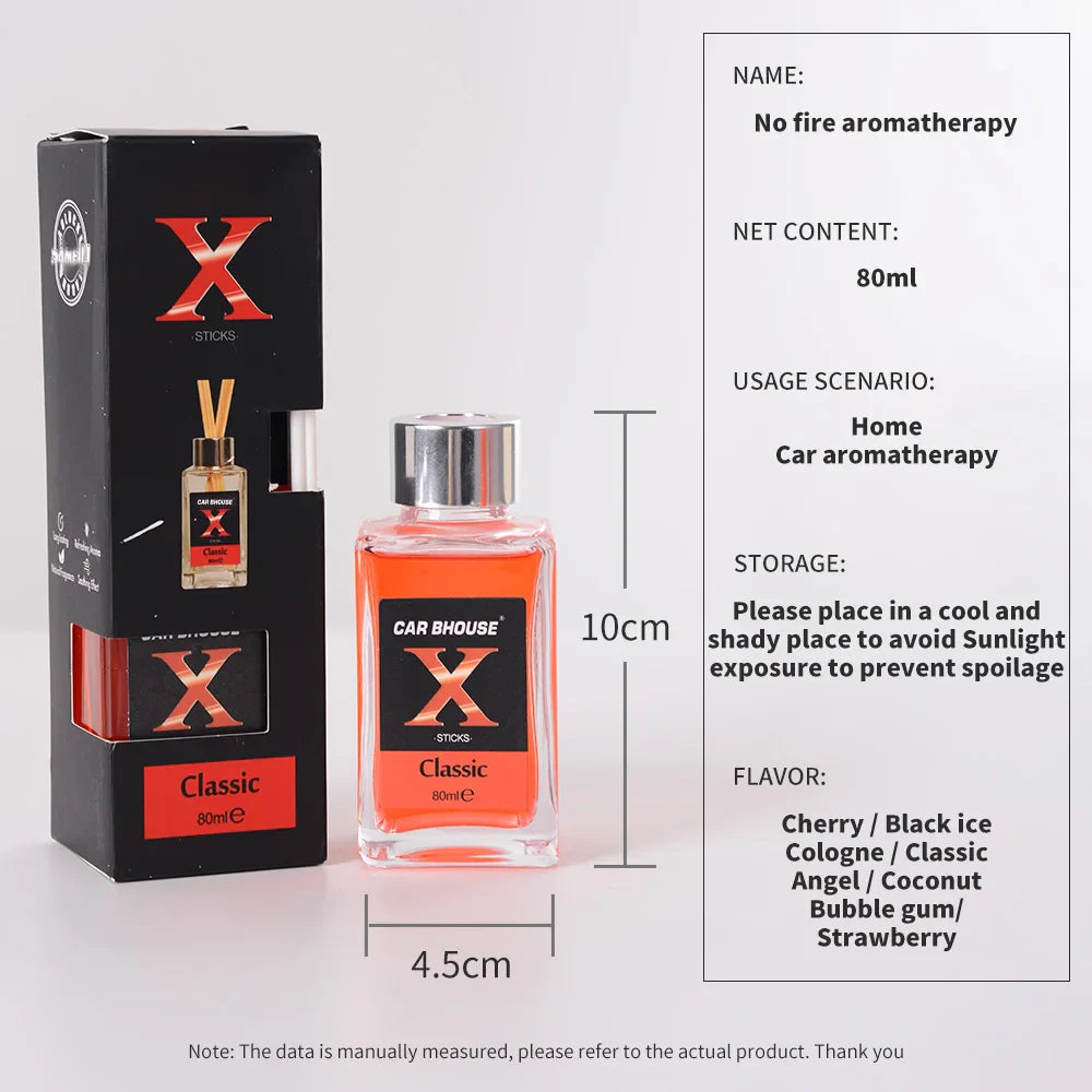 معطر سيارة 80مل، أعواد رتان طبيعية، زيوت عطرية، رائحة منعشة للسيارة، لوحة القيادة، حامل الأكواب، تحسين تجربة القيادة | 80ML Car Aromatherapy Freshener, Natural Rattan Sticks, Essential Oils, Fresh Car Fragrance, Dashboard, Cup Holder, Driving Comfort