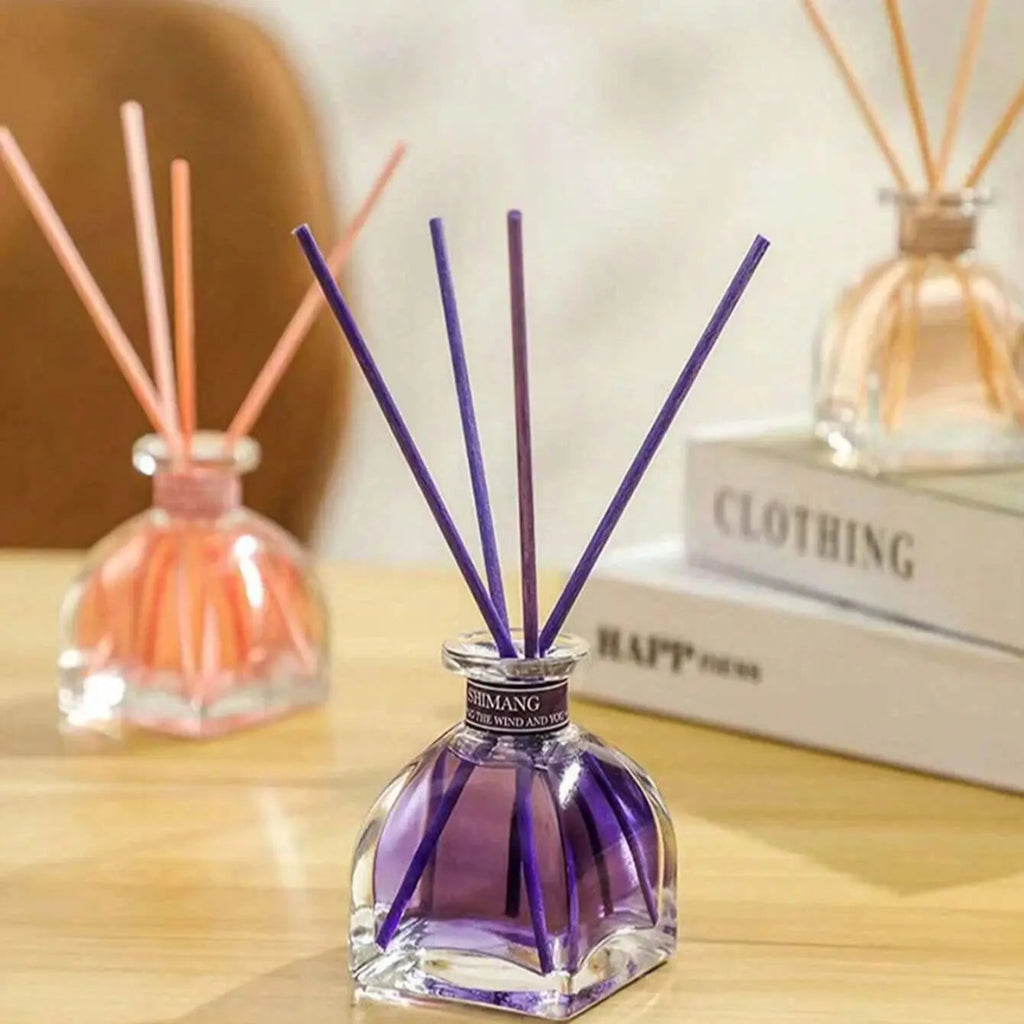 Peach & Lavender Reed Diffuser, 40ml, Long-Lasting Fragrance | موزع أعواد برائحة الخوخ والخزامى، 40مل لتوزيع رائحة تدوم طويلاً