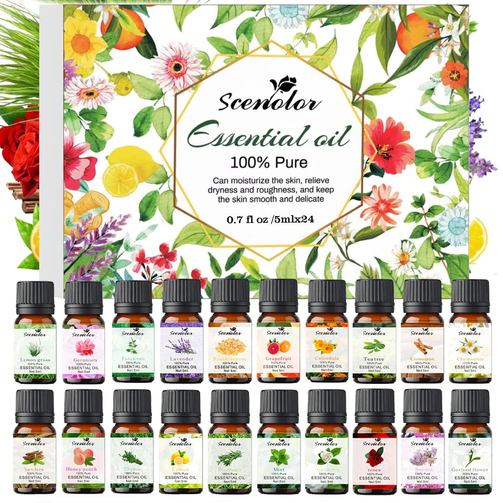 30-piece natural essential oils set – 100% pure therapeutic grade

Essential oils gift set for aromatherapy, massage, and self-care

Compact 10ml plant-based essential oils for home and wellness