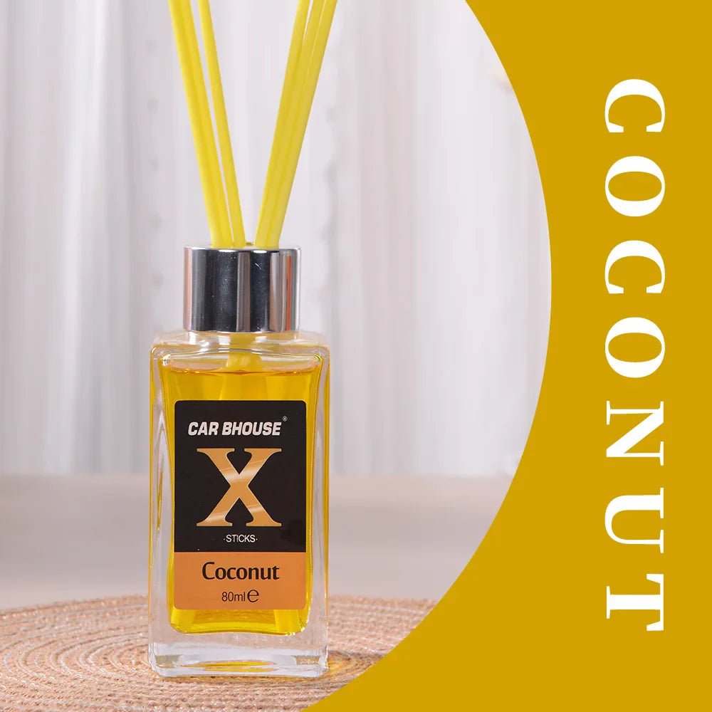 معطر سيارة 80مل، أعواد رتان طبيعية، زيوت عطرية، رائحة منعشة للسيارة، لوحة القيادة، حامل الأكواب، تحسين تجربة القيادة | 80ML Car Aromatherapy Freshener, Natural Rattan Sticks, Essential Oils, Fresh Car Fragrance, Dashboard, Cup Holder, Driving Comfort