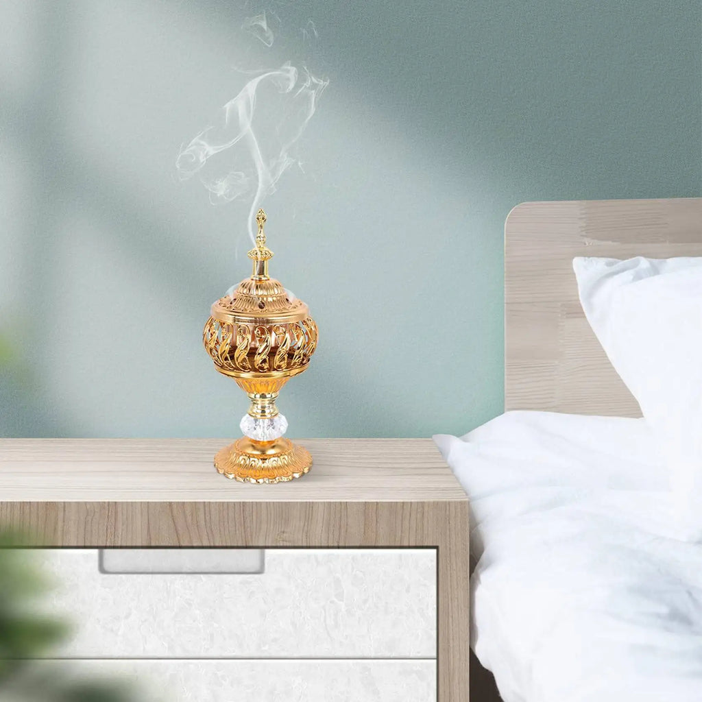 Bakhoor Incense Burner, Arab-style Metal Censer, Bakhoor Burner, Charcoal Tablet Burner, Incense Stick & Cone Holder, مبخرة بخور، مبخرة معدنية عربية، حاملة أعواد ومخاريط البخور، مبخرة فحم